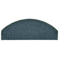 Tappetini per scale 15 pz 65x24x4 cm Verde scuro Semicircolari Grandi 322361