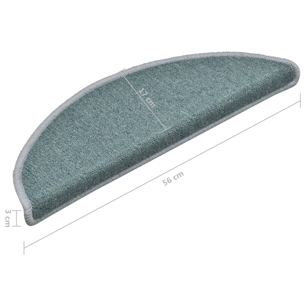 Tappetini per Scale 15 pz Blu 56x17x3 cm cod mxl 78635