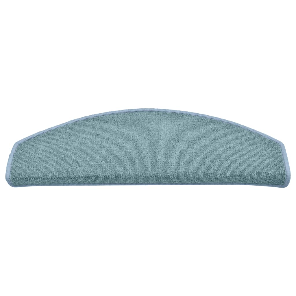 Tappetini per scale 15 pz 65x24x4 cm Blu mare Semicircolari Grandi 322363