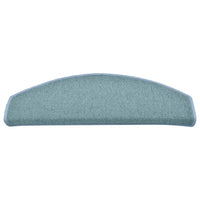 Tappetini per scale 15 pz 65x24x4 cm Blu mare Semicircolari Grandi 322363