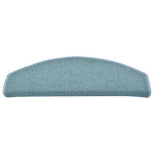 Tappetini per scale 15 pz 65x24x4 cm Blu mare Semicircolari Grandi 322363