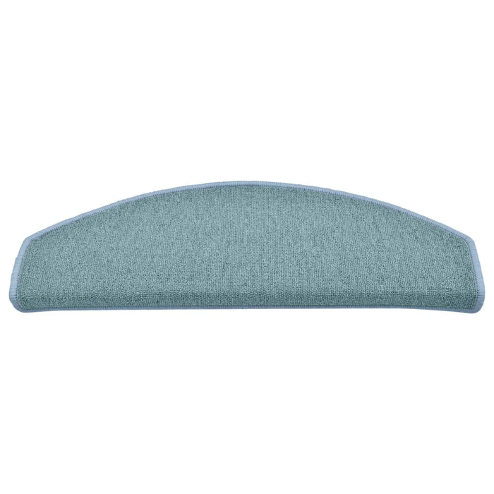 Tappetini per scale 15 pz 65x24x4 cm Blu mare Semicircolari Grandi 322363