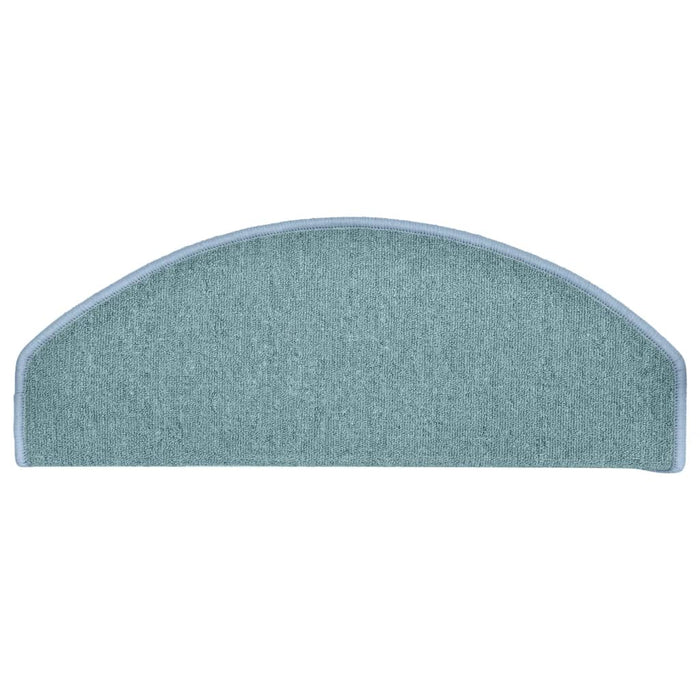 Tappetini per scale 15 pz 65x24x4 cm Blu mare Semicircolari Grandi 322363