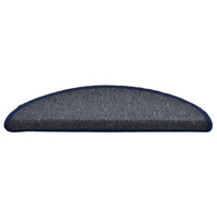 Tappetini per Scale 15 pz Grigio Scuro e Blu 56x17x3 cm cod mxl 65077