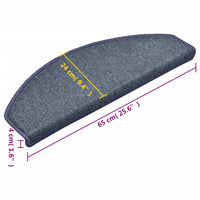 Tappetini per Scale 15 pz Grigio Scuro 65x24x4 cm cod mxl 69859