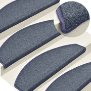 Tappetini per Scale 15 pz Grigio Scuro 65x24x4 cm cod mxl 69859
