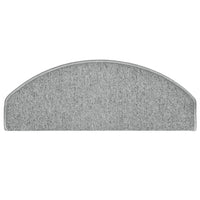 Tappetini per scale 15 pz 65x24x4 cm Grigio chiaro Semicircolari Grandi 322371