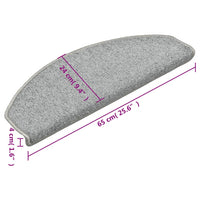 Tappetini per Scale 15 pz Grigio Chiaro 65x24x4 cm cod mxl 70829