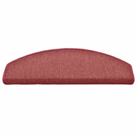 Tappetini per scale 15 pz 65x24x4 cm Bordeaux Semicircolari Grandi 322373