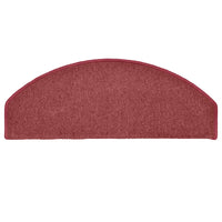 Tappetini per scale 15 pz 65x24x4 cm Bordeaux Semicircolari Grandi 322373