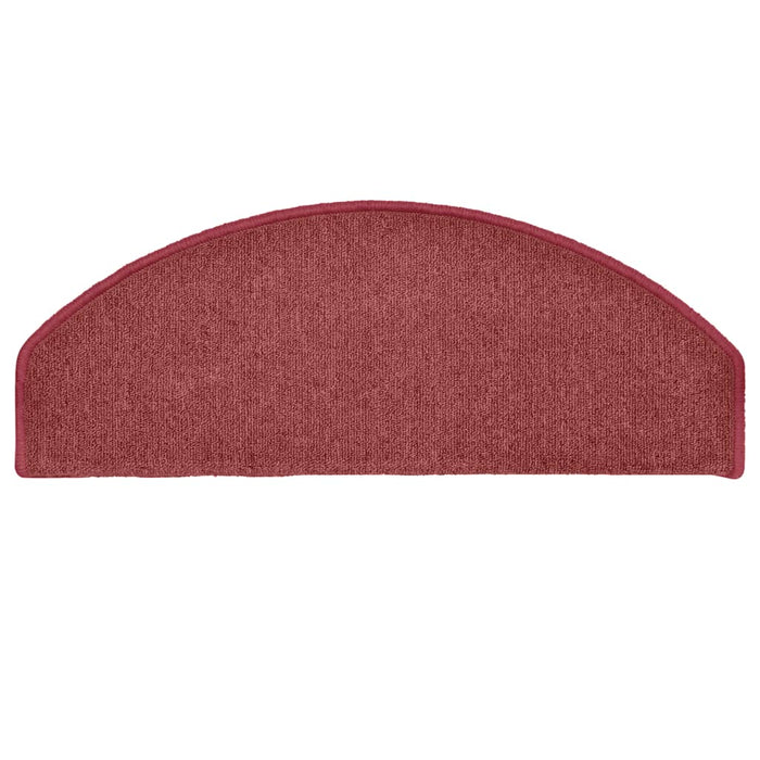 Tappetini per scale 15 pz 65x24x4 cm Bordeaux Semicircolari Grandi 322373