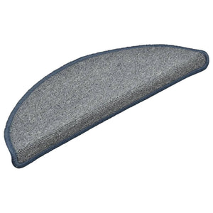 Tappetini per Scale 15 pz Grigio Chiaro e Blu 56x17x3 cm cod mxl 59030