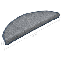 Tappetini per Scale 15 pz Grigio Chiaro e Blu 56x17x3 cm cod mxl 59030