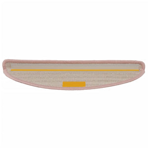 Tappetini per scale 15 pz 65x21x4 cm Rosa chiaro Semicircolari Grandi 322377