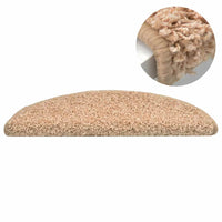 Tappetini per scale 15 pz 65x21x4 cm Oro Semicircolari Grandi 322379