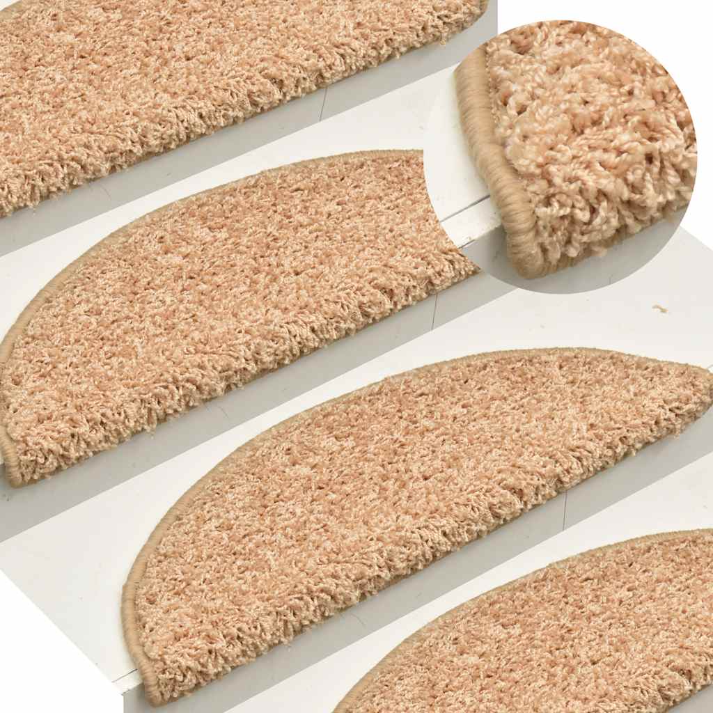 Tappetini per scale 15 pz 65x21x4 cm Oro Semicircolari Grandi 322379