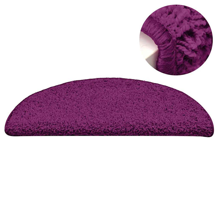 Tappetini per scale 15 pz 56x17x3 cm rosa semicircolari 322380