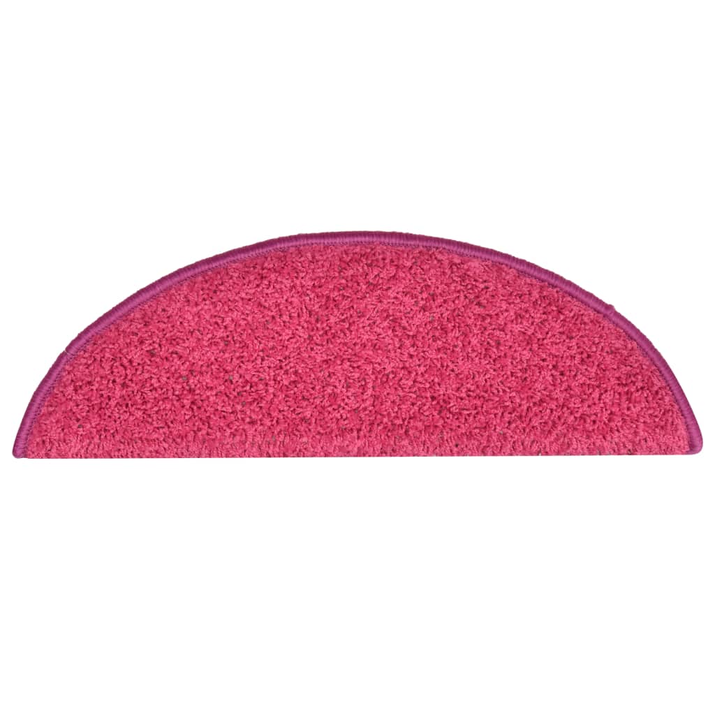 Tappetini per scale 15 pz 56x17x3 cm rosa semicircolari 322380