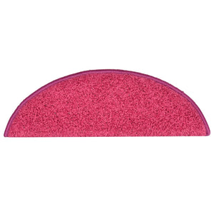 Tappetini per scale 15 pz 56x17x3 cm rosa semicircolari 322380