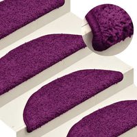 Tappetini per scale 15 pz 56x17x3 cm rosa semicircolari 322380