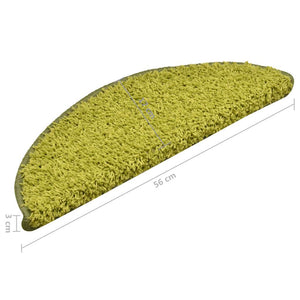 Tappetini per Scale 15 pz Verdi 56x17x3 cm