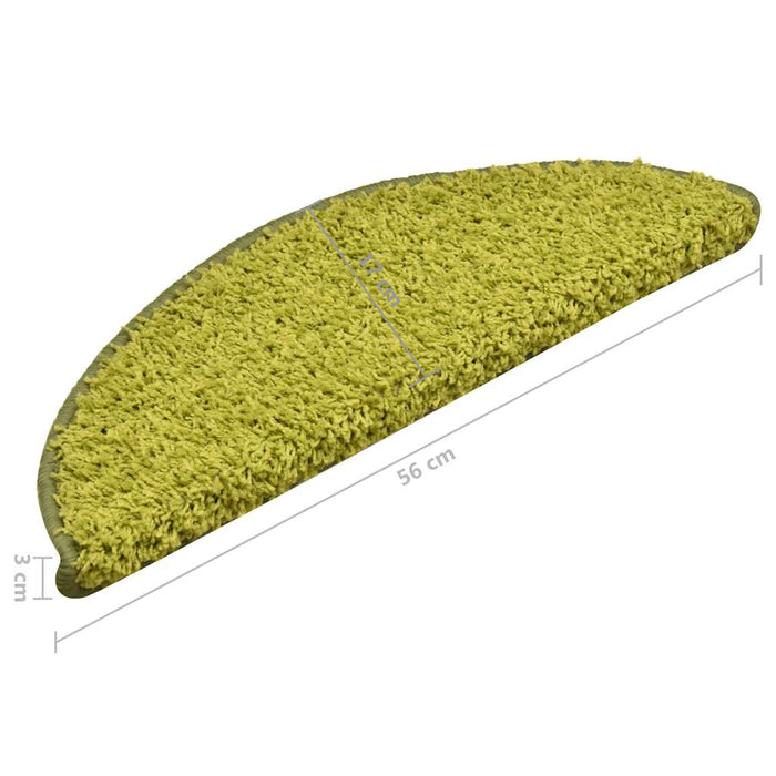 Tappetini per Scale 15 pz Verdi 56x17x3 cm 322382