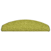 Tappetini per scale 15 pz 65x21x4 cm Verde Semicircolari Grandi 322383