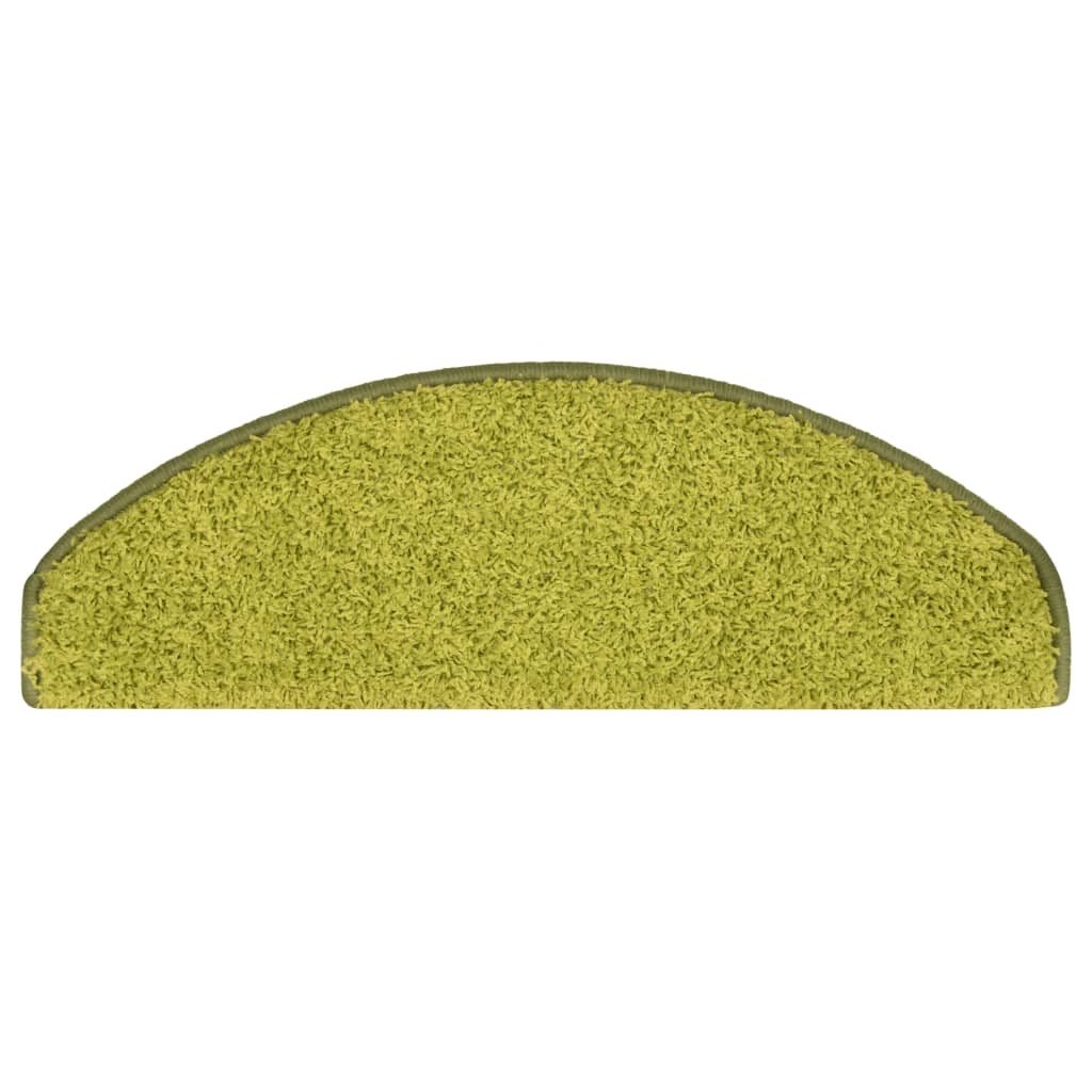 Tappetini per scale 15 pz 65x21x4 cm Verde Semicircolari Grandi 322383