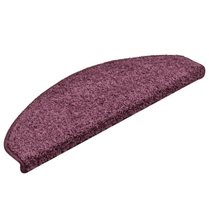Tappetini per scale 15 pz 65x21x4 cm Viola scuro Semicircolari Grandi 322385