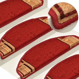 Tappetini Autoadesivi per Scale 15 pz Rossi 65x21x4 cm cod mxl 72046