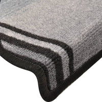 Tappetini Autoadesivi per Scale 15 pz Nero e Grigio 65x21x4 cm 322412