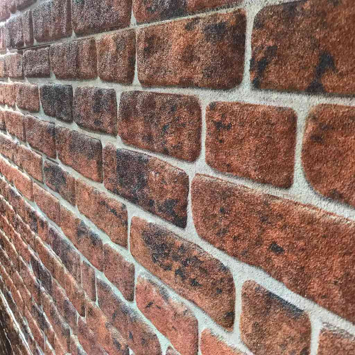 Pannelli Murali 3D con Mattoni Marrone Scuro 10 pz EPS