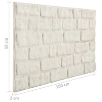 Pannelli Murali 3D con Design a Mattoni Bianco 10 pz EPS 147203