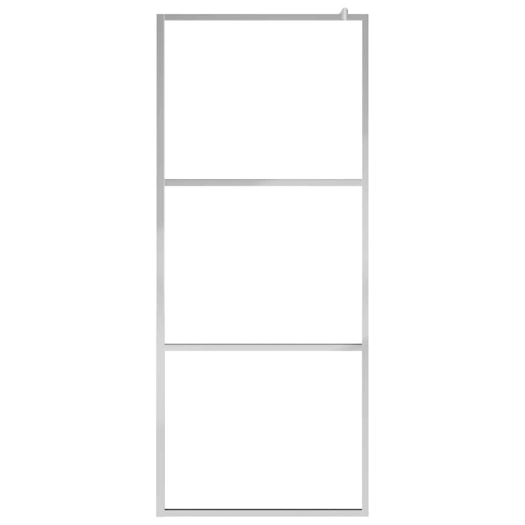 Parete per Doccia Walk-in in Vetro Trasparente ESG 80x195 cm 146635