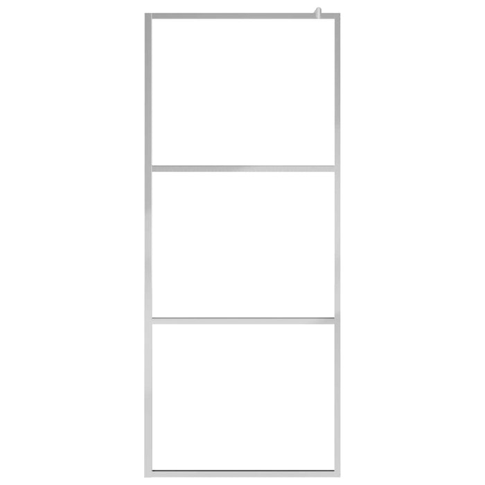 Parete per Doccia Walk-in in Vetro Trasparente ESG 80x195 cm 146635