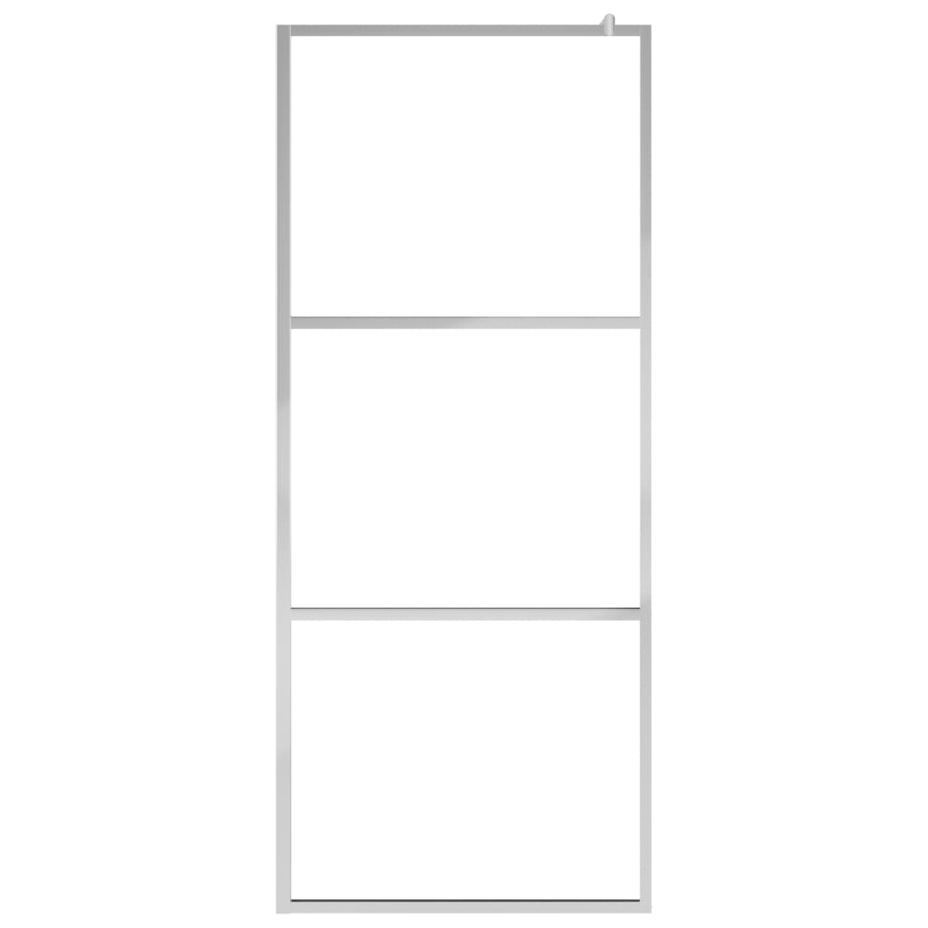 Parete per Doccia Walk-in in Vetro Trasparente ESG 90x195 cm 146636