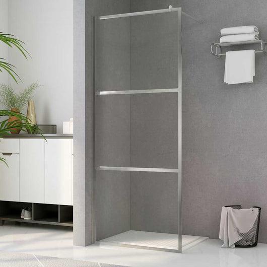 Parete per Doccia Walk-in in Vetro Trasparente ESG 140x195 cm 146639