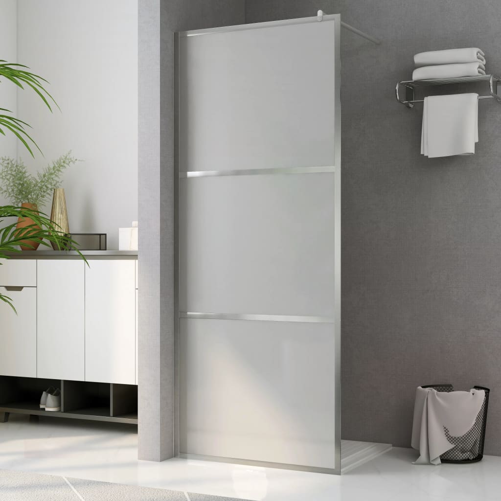 Parete per Doccia Walk-in in Vetro Smerigliato ESG 100x195 cm 146647