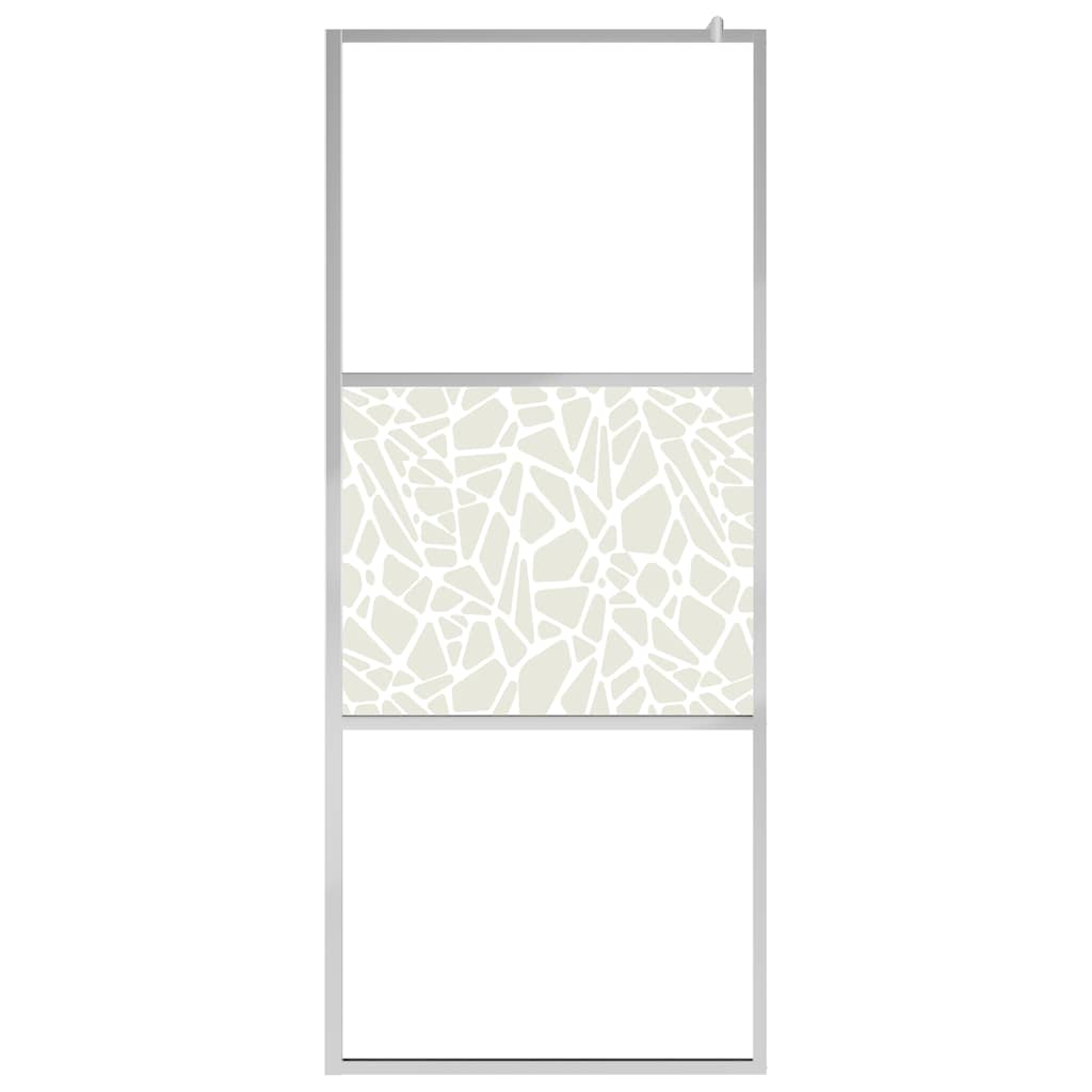 Parete per Doccia Walk-in in Vetro ESG Design Pietra 80x195 cm 146650