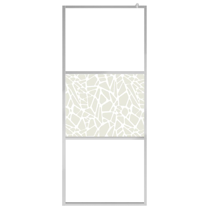 Parete per Doccia Walk-in in Vetro ESG Design Pietra 80x195 cm 146650