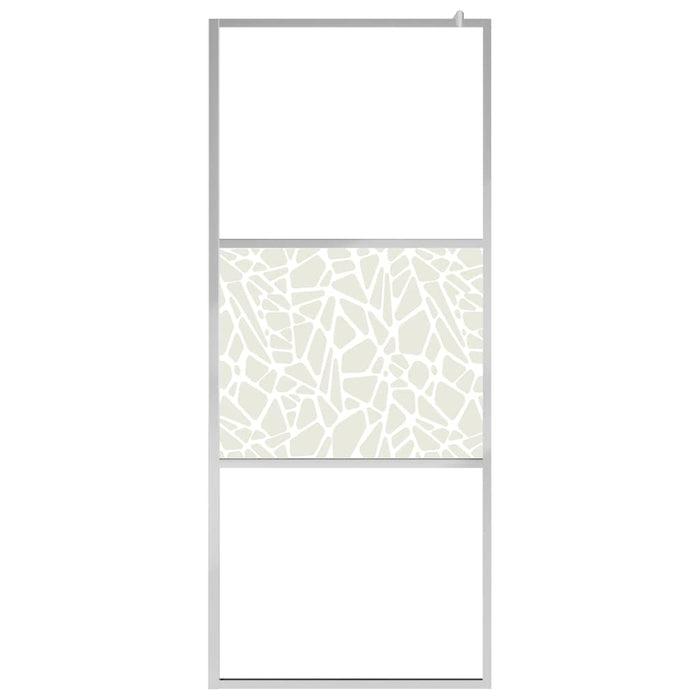 Parete per Doccia Walk-in in Vetro ESG Design Pietra 90x195 cm 146651