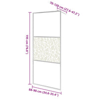 Parete per Doccia Walk-in in Vetro ESG Design Pietra 90x195 cm 146651