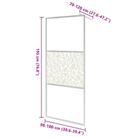 Parete per Doccia Walk-in in Vetro ESG Design Pietra 100x195 cm 146652