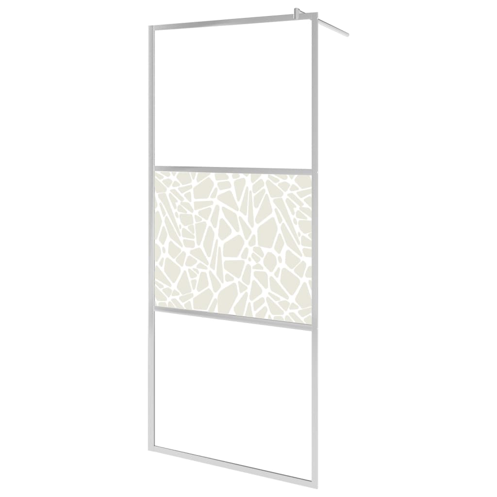 Parete per Doccia Walk-in in Vetro ESG Design Pietra 115x195 cm cod mxl 57577