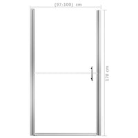 Porta per Doccia in Vetro Temperato Smerigliato 100x178 cm 146660