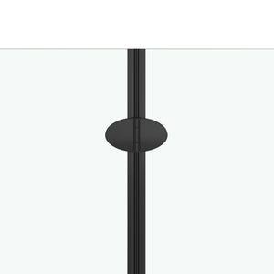 Box Doccia Pieghevole a Libro 2 Pannelli in ESG 95x140 cm Nero 147193