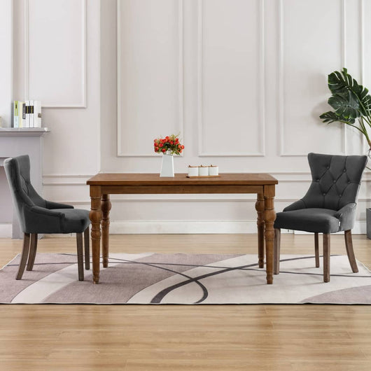 Sedie da Pranzo 2 pz Grigie in Tessuto cod mxl 29277