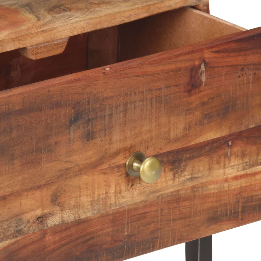 Comodino-Tavolino da notte 40x30x50 cm in Legno di Acacia Grezzo