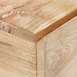 Comodino 40x30x50 cm in Legno Massello di Mango 320920