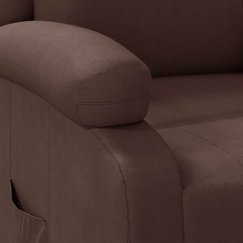 Poltrona Reclinabile Marrone in Similpelle 322438
